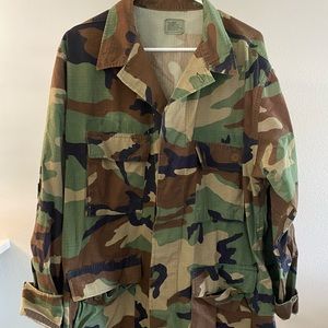 Camo Vintage Army Utility Jacket